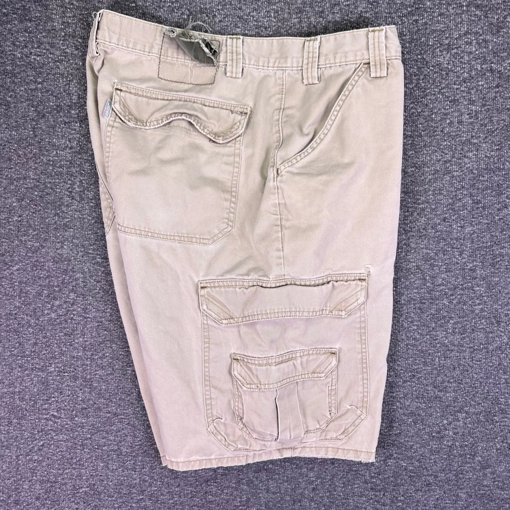 VTG Levis SilverTab Cargo Shorts Mens 38 Khaki Tan Relaxed Fit Tactical Workwear